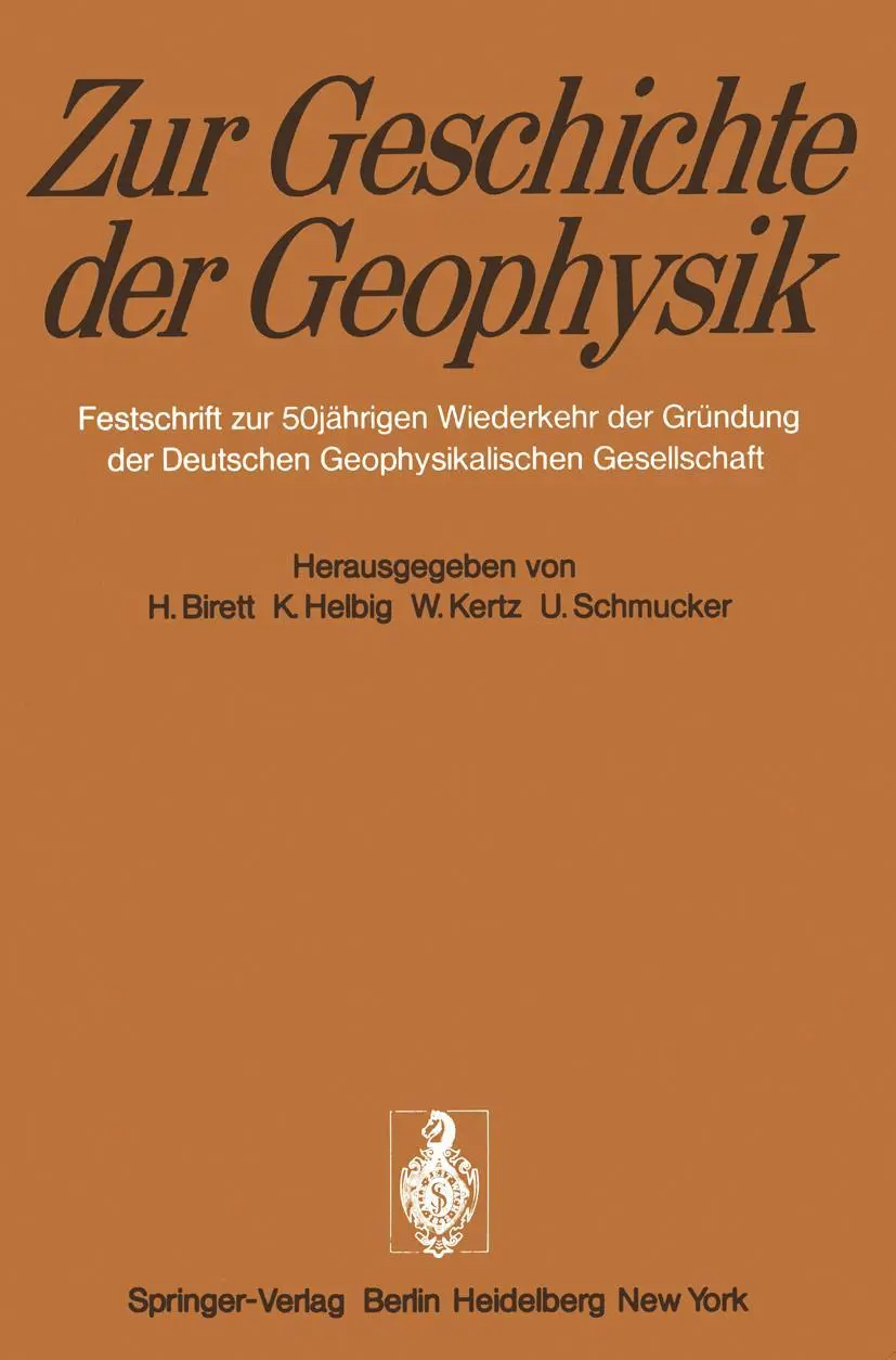 Cover: 9783642659997 | Zur Geschichte der Geophysik | H. Birett (u. a.) | Taschenbuch | xvi