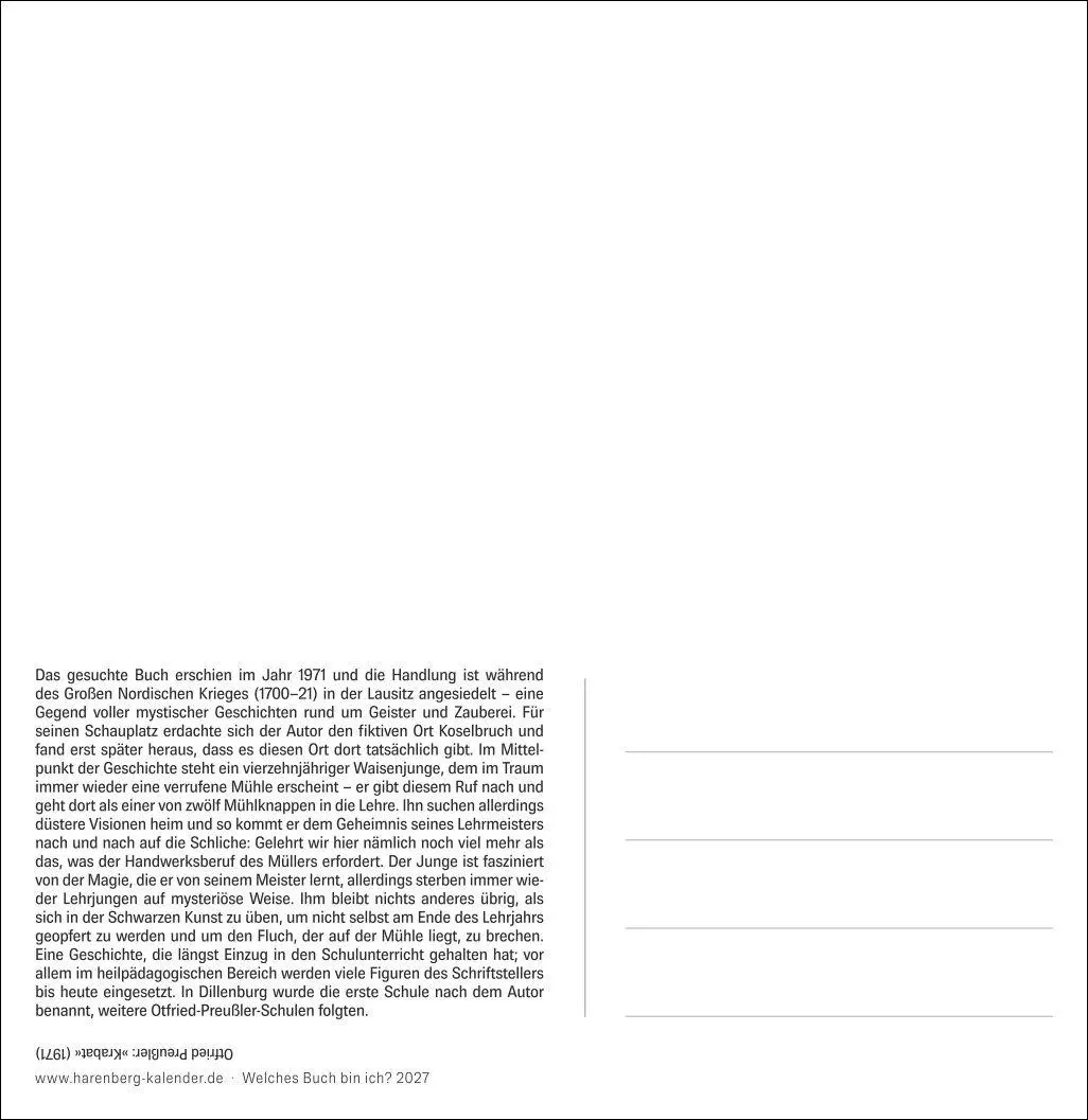 Bild: 9783840039997 | Welches Buch bin ich? Premium-Postkartenkalender 2027 -...