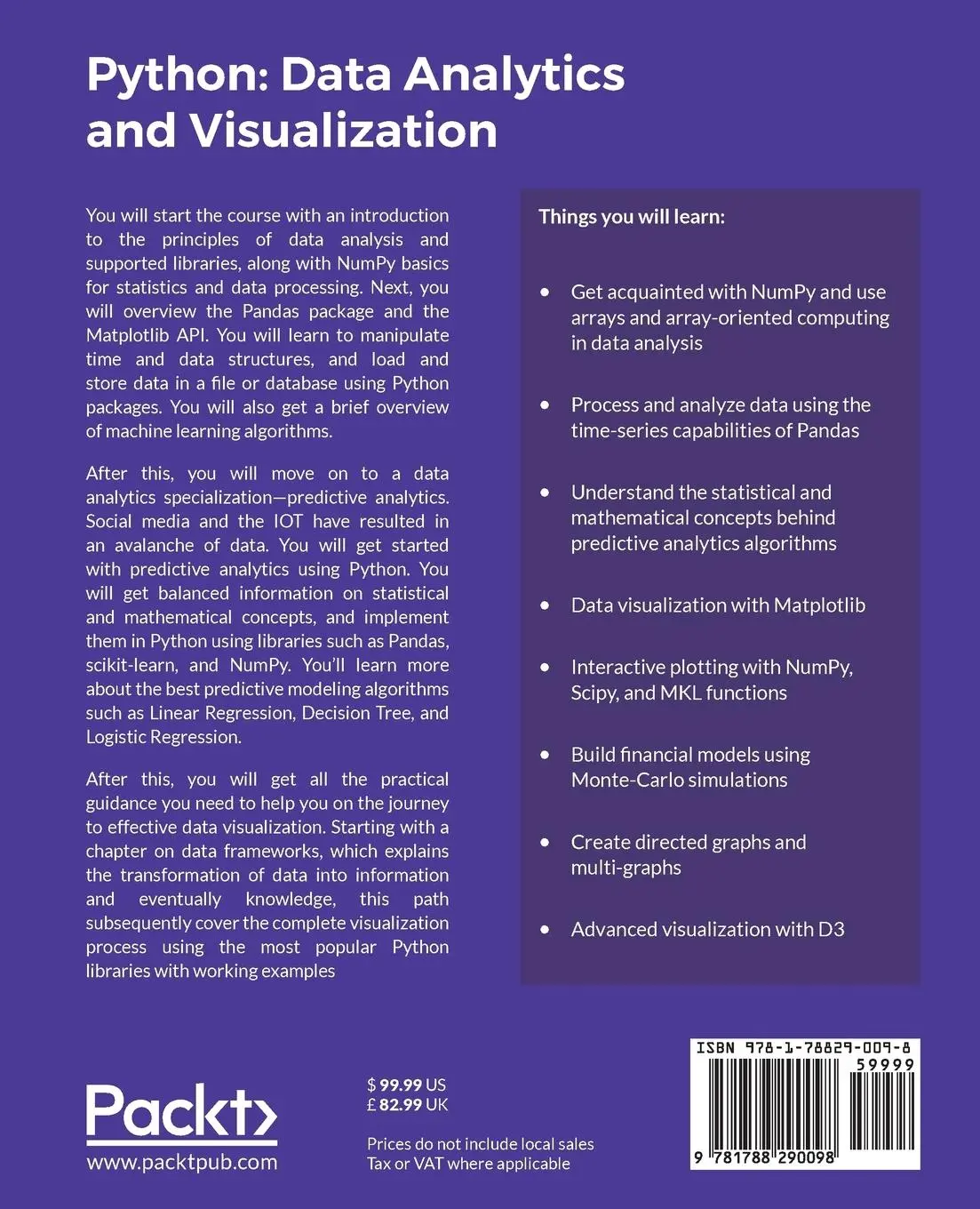 Rückseite: 9781788290098 | Python | Martin Czygan (u. a.) | Taschenbuch | Kartoniert / Broschiert
