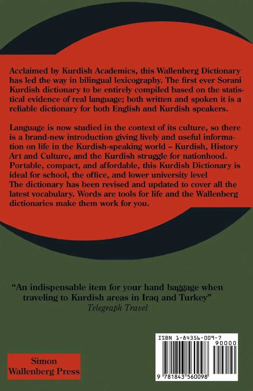 Rückseite: 9781843560098 | English Kurdish - Kurdish English - Sorani Dictionary | M. Goddard
