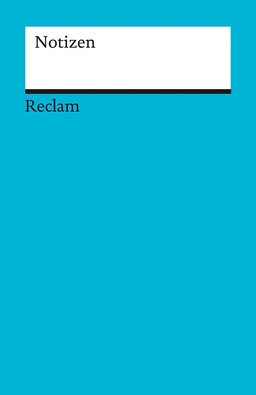 Cover: 9783150950098 | Notizen (blau) | Das kleine Reclam-Notizbuch blanko | Notizbuch | 2023