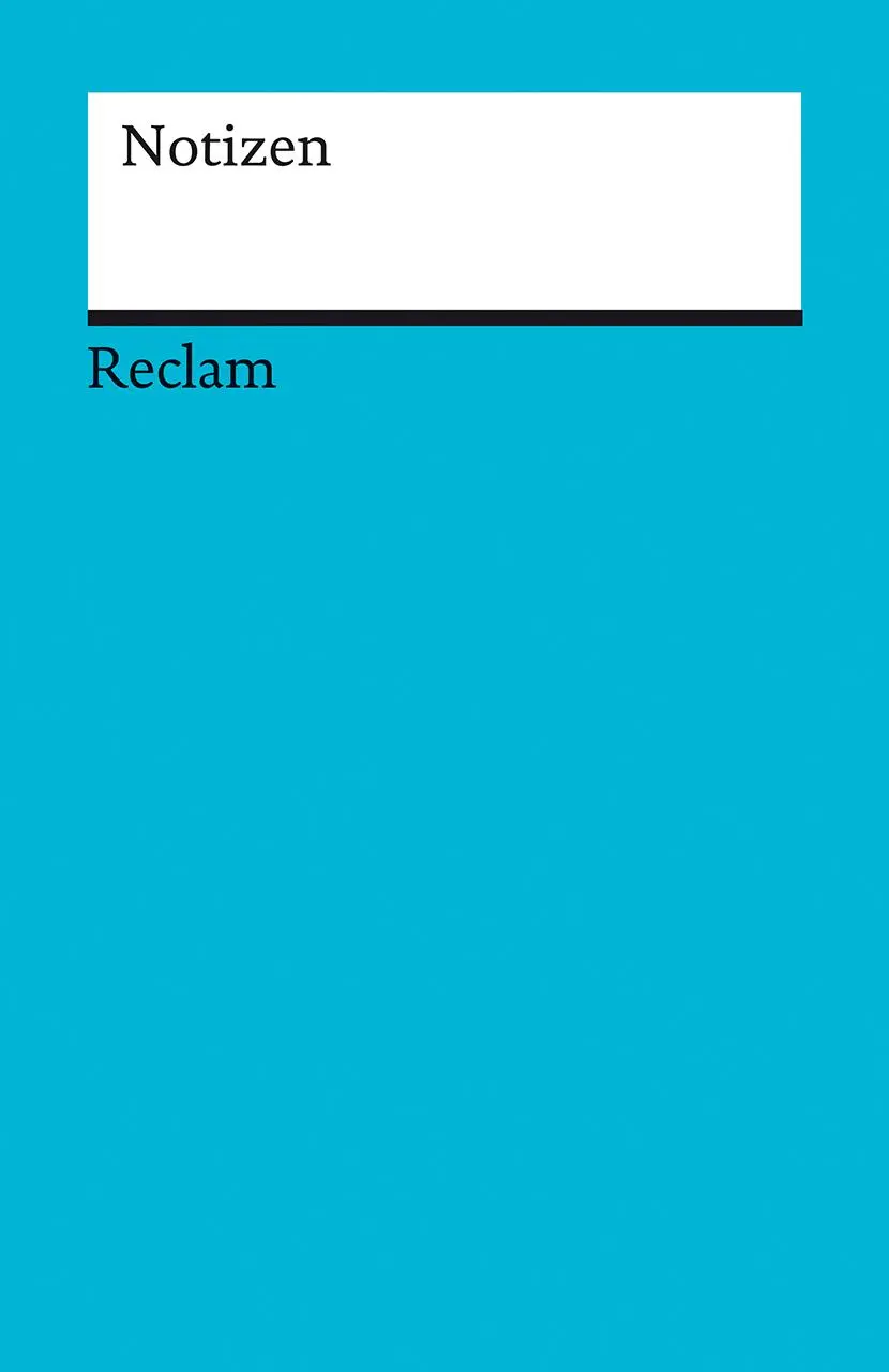 Cover: 9783150950098 | Notizen (blau) | Das kleine Reclam-Notizbuch blanko | Notizbuch | 2023