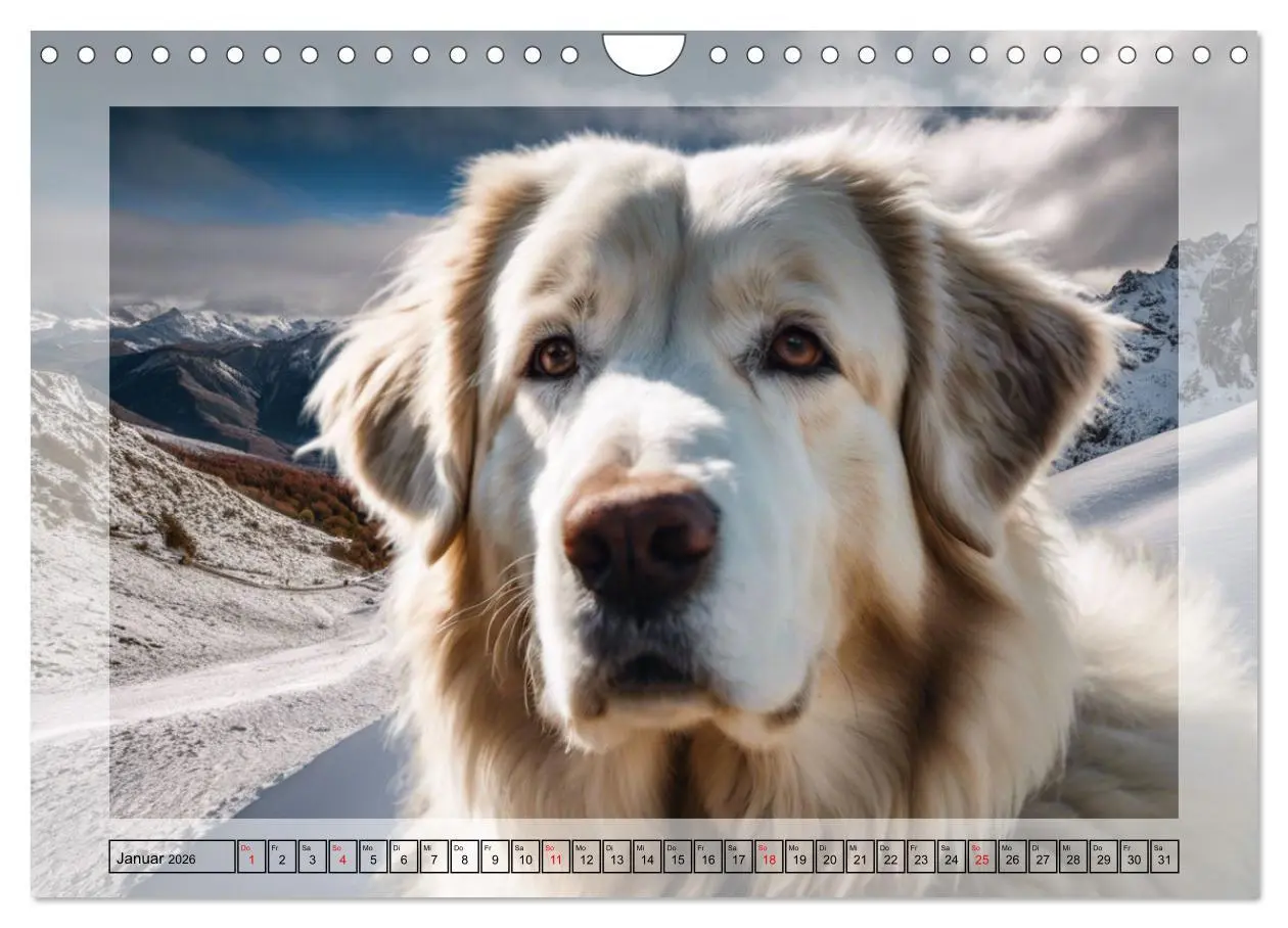 Bild: 9783457330098 | Majestätische Pyrenäen Berghunde (Wandkalender 2026 DIN A4 quer),...