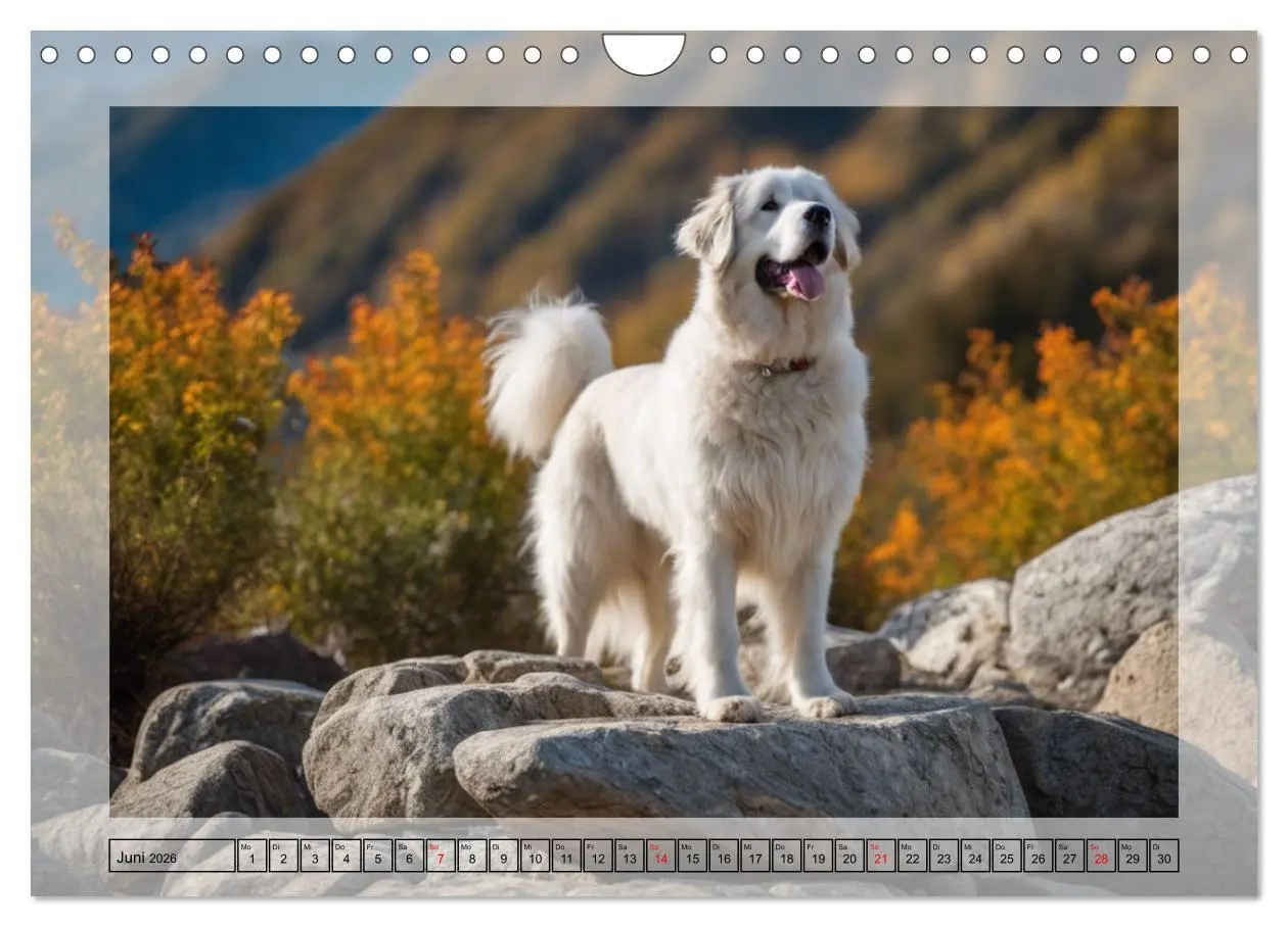 Bild: 9783457330098 | Majestätische Pyrenäen Berghunde (Wandkalender 2026 DIN A4 quer),...