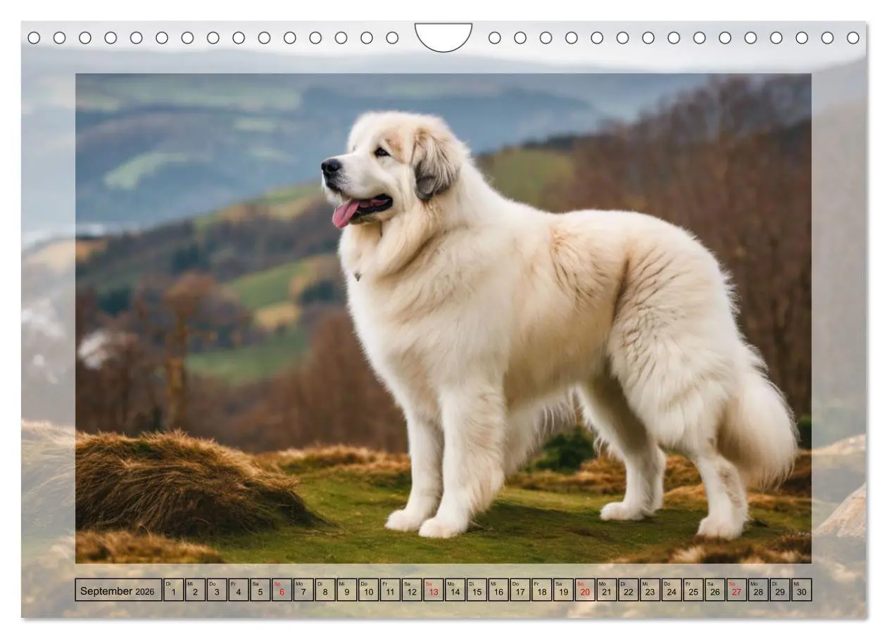 Bild: 9783457330098 | Majestätische Pyrenäen Berghunde (Wandkalender 2026 DIN A4 quer),...
