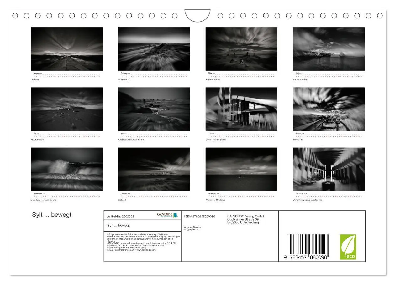 Bild: 9783457880098 | Sylt ... bewegt (Wandkalender 2026 DIN A4 quer), CALVENDO...
