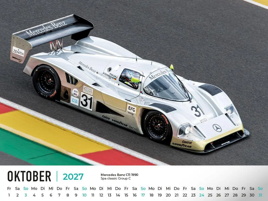 Bild: 9783693570098 | Mercedes im Rennsport Kalender 2027 | Frank Pommer | Kalender | 2027