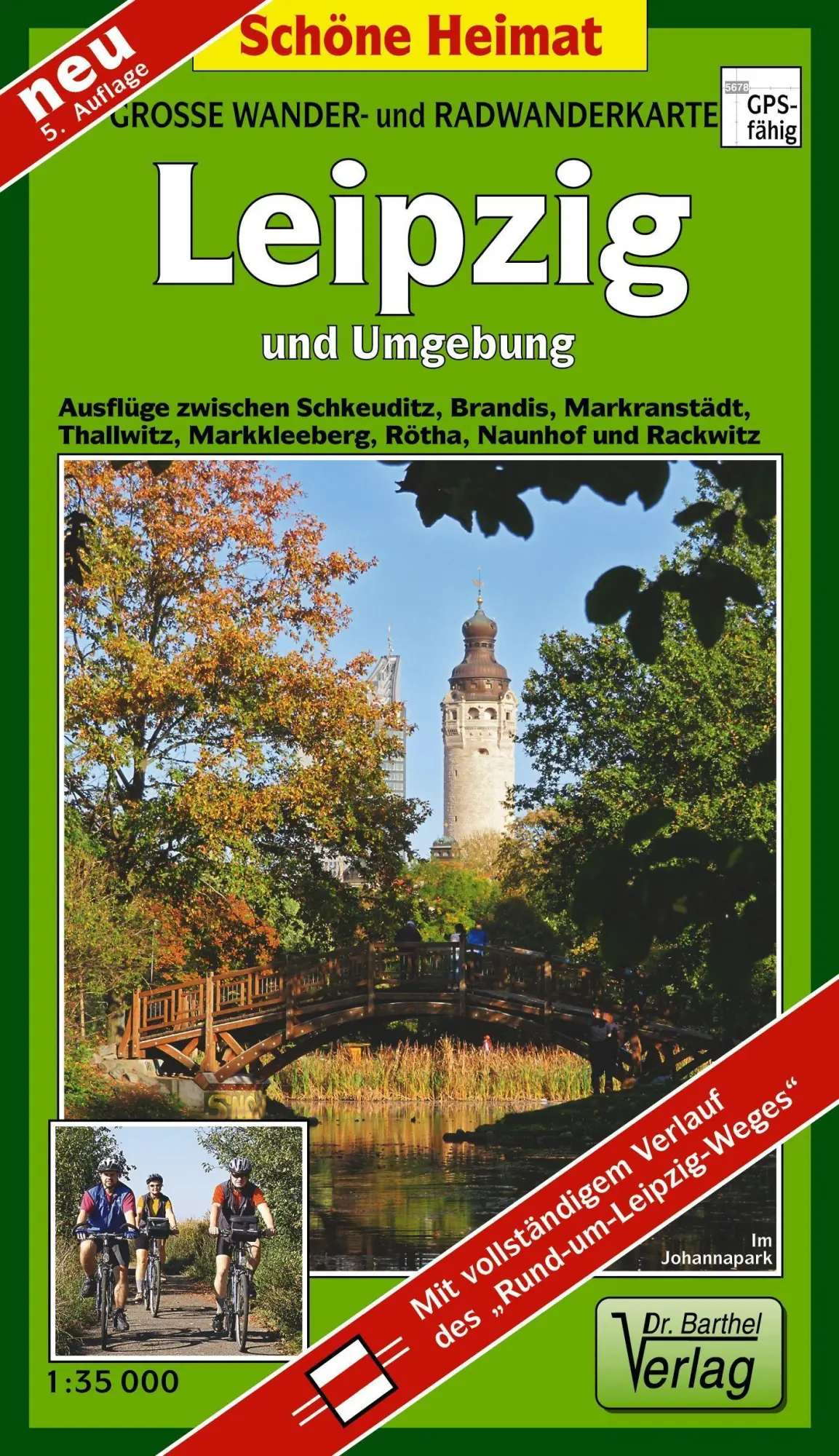 Cover: 9783895910098 | Wander- und Radwanderkarte Leipzig und Umgebung | Verlag Barthel