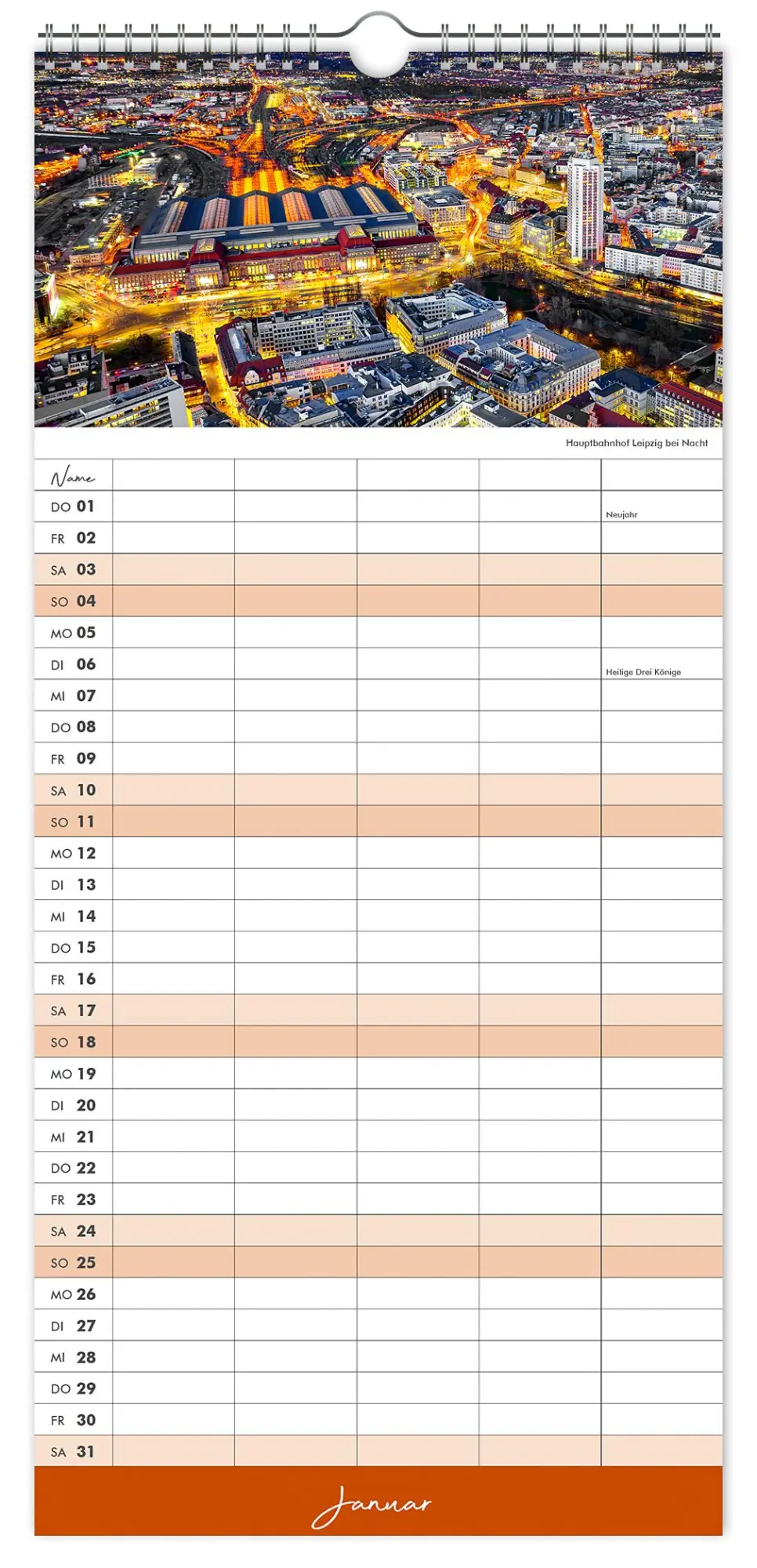 Bild: 9783910680098 | Kalender Familienplaner Leipzig 2026 | Peter Schubert | Kalender
