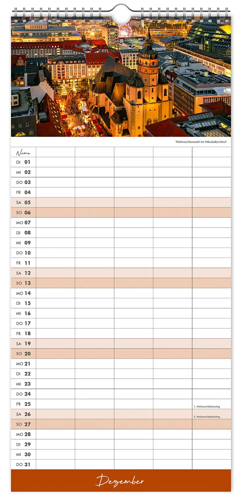 Bild: 9783910680098 | Kalender Familienplaner Leipzig 2026 | Peter Schubert | Kalender