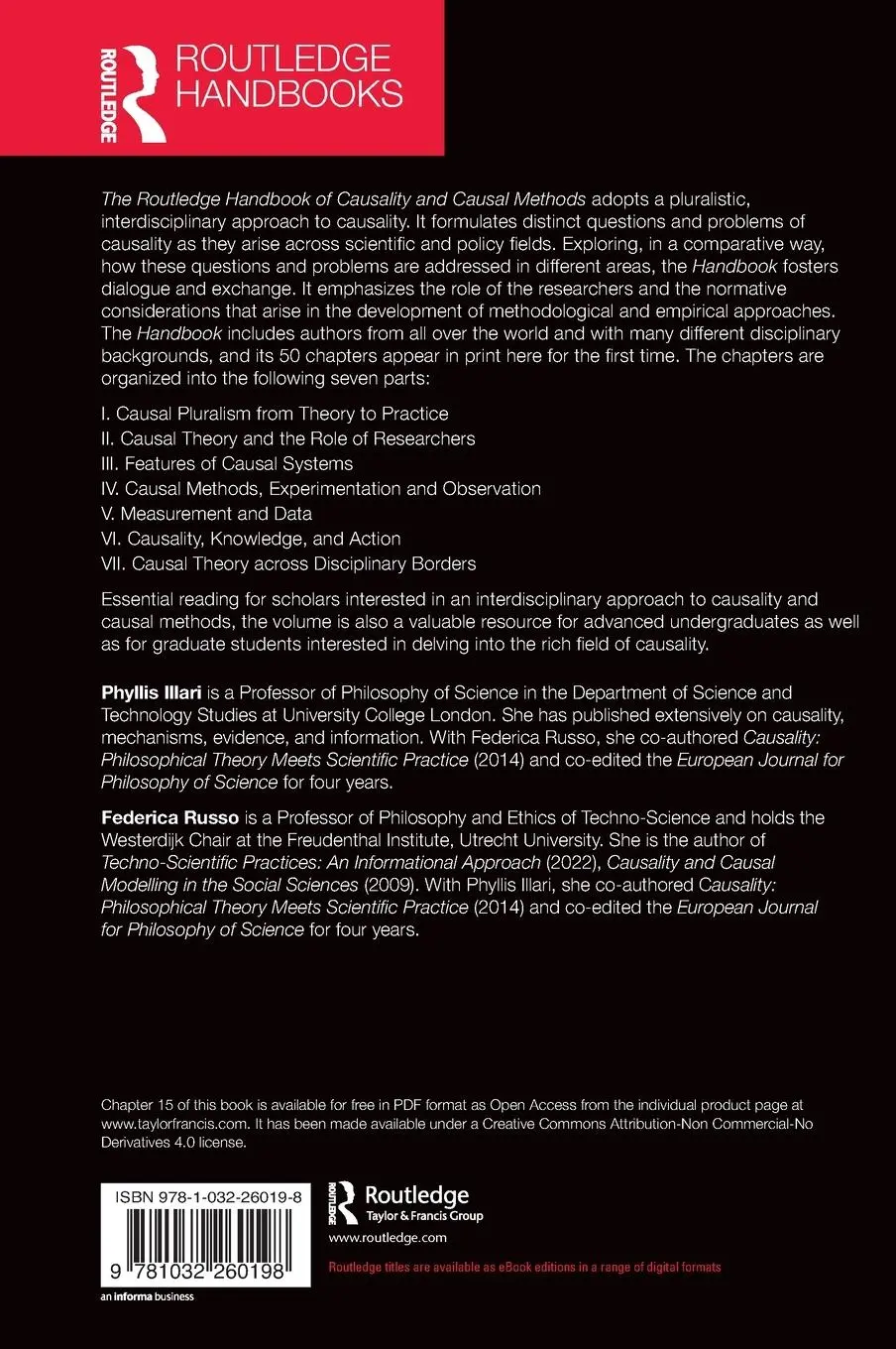 Rückseite: 9781032260198 | The Routledge Handbook of Causality and Causal Methods | Buch | 2024
