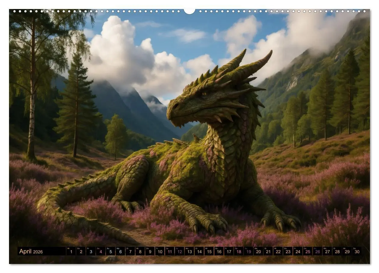 Bild: 9783516650198 | Prächtige Drachen, gut oder böse? (Wandkalender 2026 DIN A2 quer),...