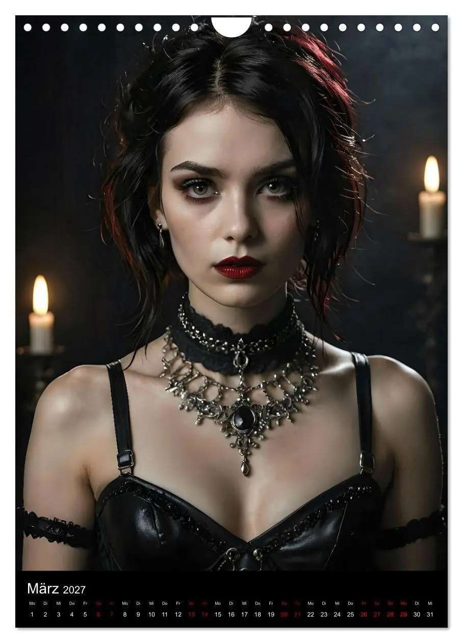 Bild: 9783569050198 | Gothic beauties - Schönheiten der Nacht (Wandkalender 2027 DIN A4...
