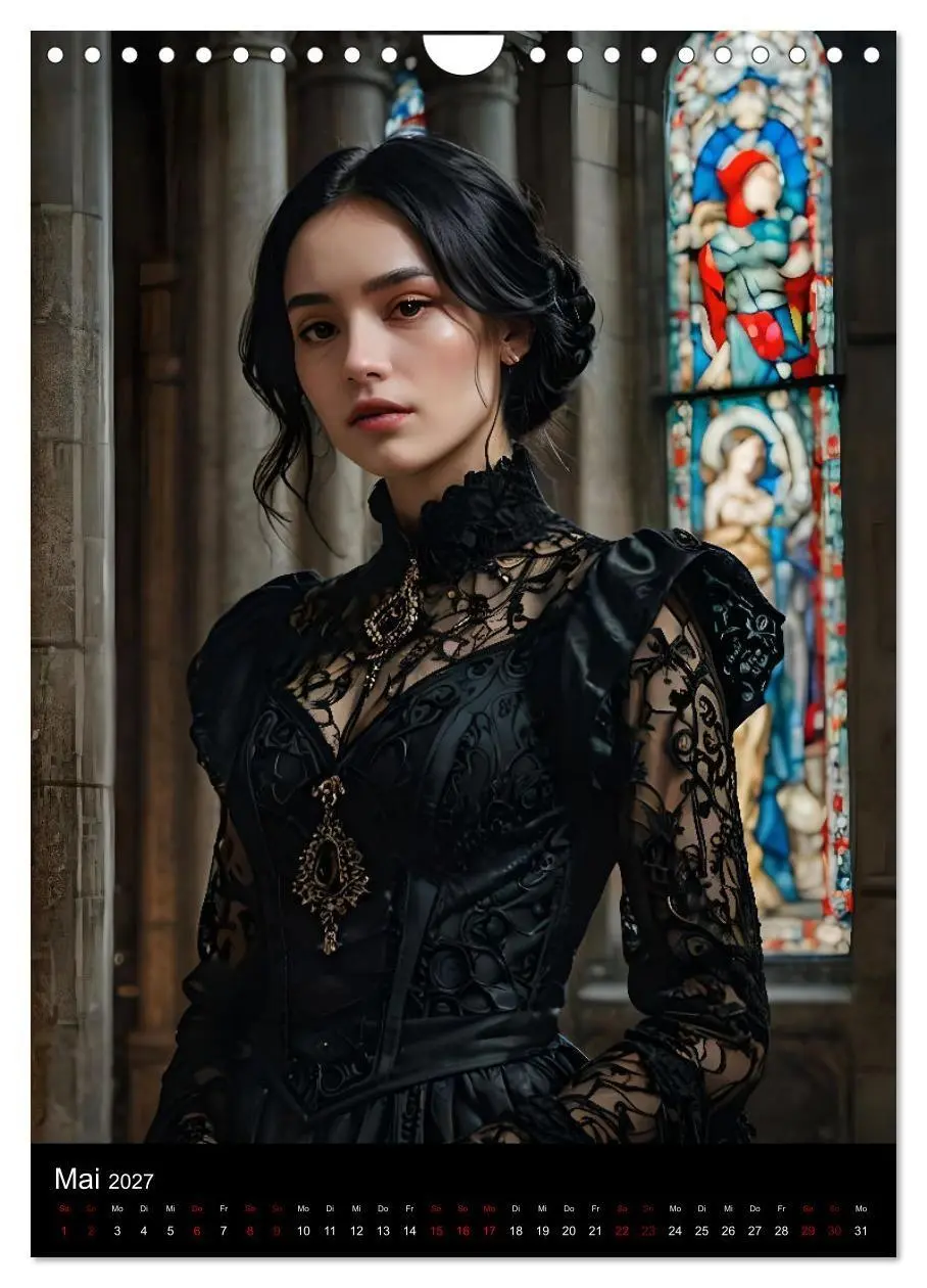 Bild: 9783569050198 | Gothic beauties - Schönheiten der Nacht (Wandkalender 2027 DIN A4...