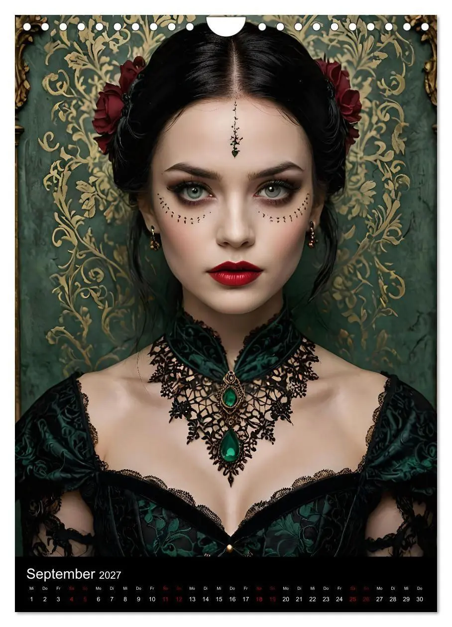 Bild: 9783569050198 | Gothic beauties - Schönheiten der Nacht (Wandkalender 2027 DIN A4...