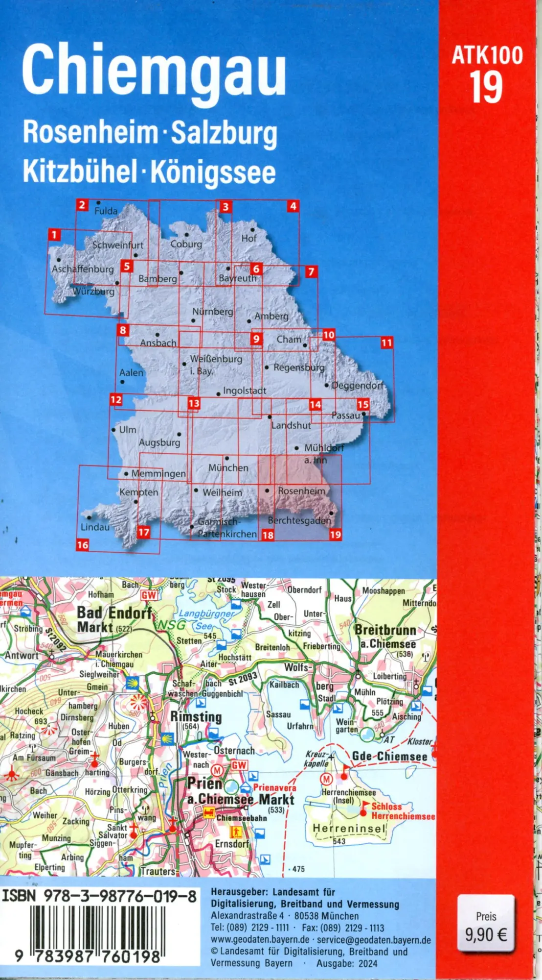 Bild: 9783987760198 | ATK100-19 Chiemgau (Amtliche Topographische Karte 1:100000) | Deutsch