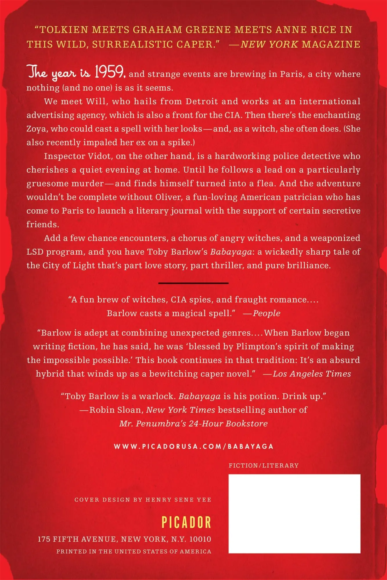 Rückseite: 9781250050298 | Babayaga | Toby Barlow | Taschenbuch | 383 S. | Englisch | 2014