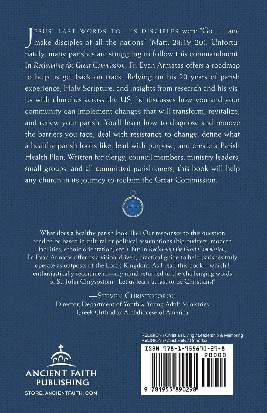 Rückseite: 9781955890298 | Reclaiming the Great Commission | A Roadmap to Parish Health | Armatas