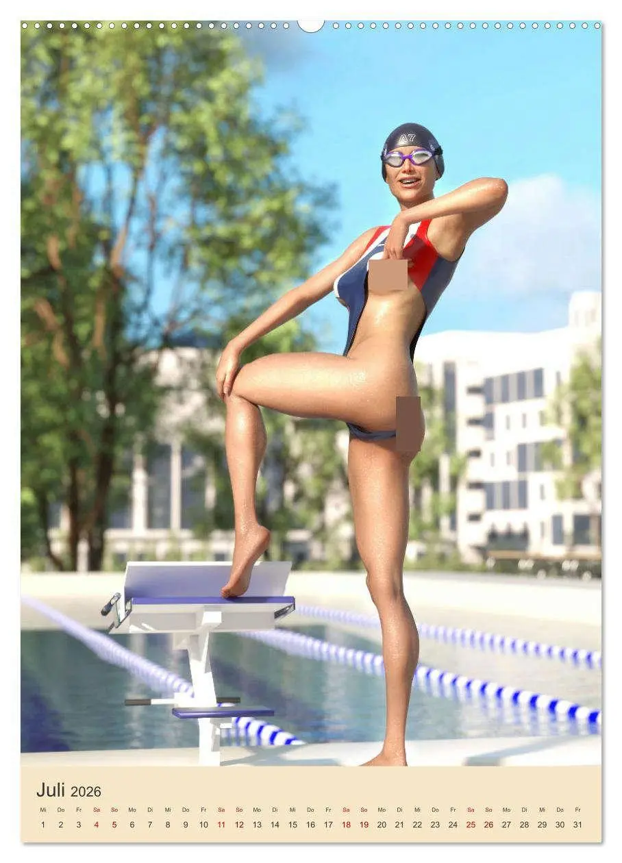 Bild: 9783516330298 | Pin Up Sport (Wandkalender 2026 DIN A2 hoch), CALVENDO Monatskalender