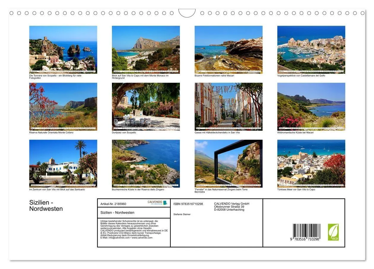 Bild: 9783516710298 | Sizilien - Nordwesten (Wandkalender 2026 DIN A3 quer), CALVENDO...