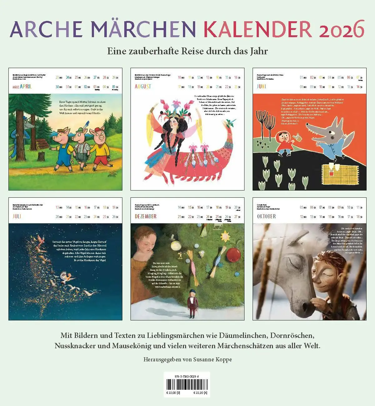 Rückseite: 9783716000298 | Arche Märchen Kalender 2026 | Susanne Koppe | Kalender | 32 S. | 2026