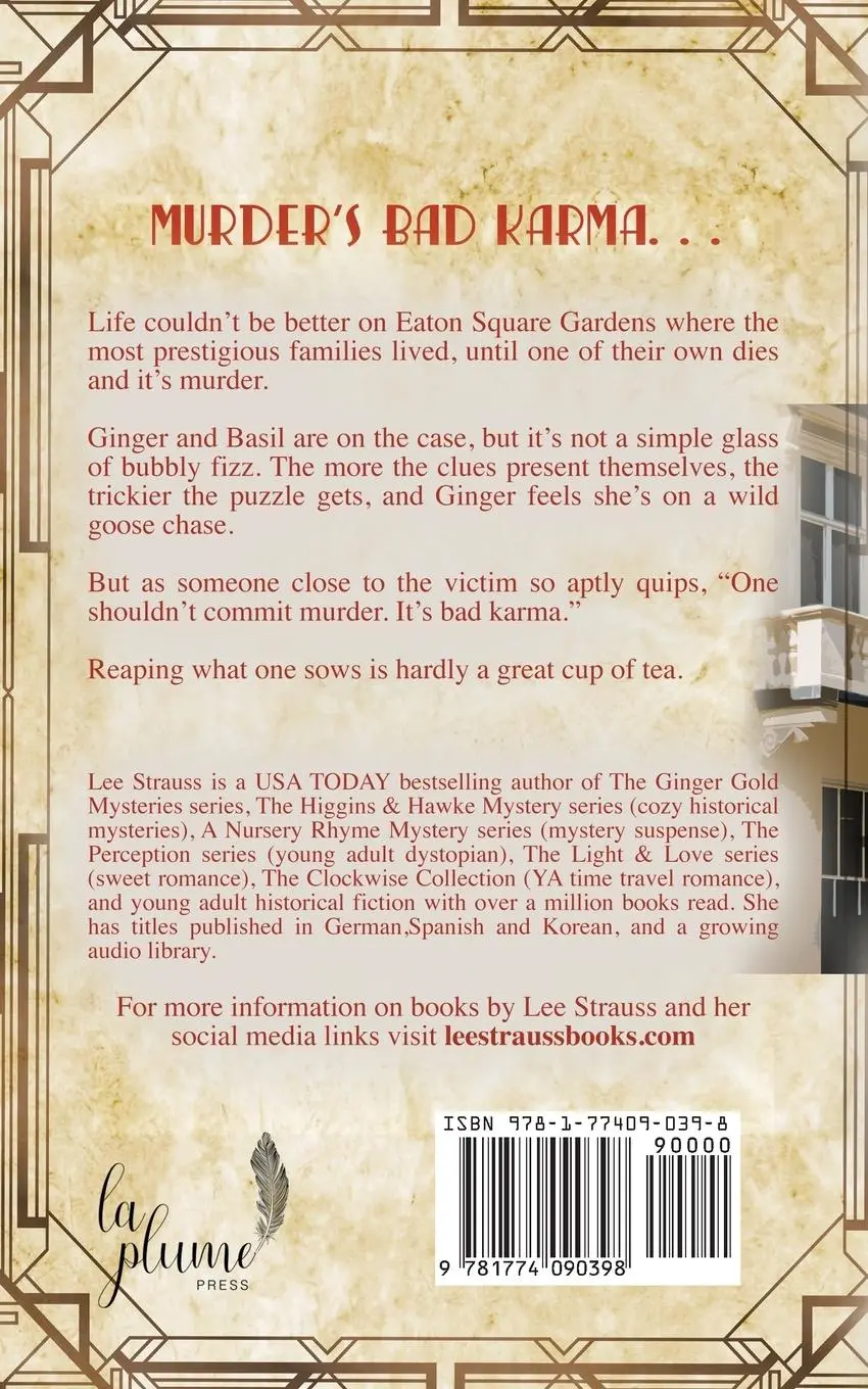 Rückseite: 9781774090398 | Murder on Eaton Square | a cozy historical 1920s mystery | Lee Strauss