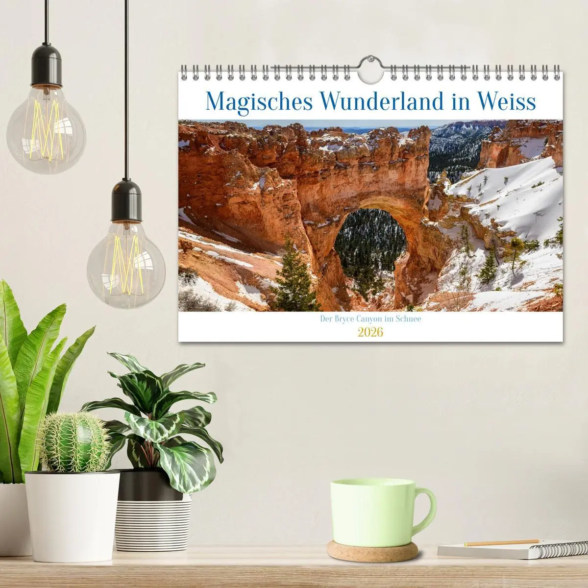 Bild: 9783457300398 | Magisches Wunderland in Weiss (Wandkalender 2026 DIN A4 quer),...