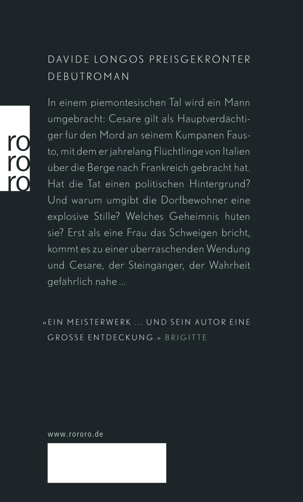 Rückseite: 9783499290398 | Der Steingänger | Davide Longo | Taschenbuch | 220 S. | Deutsch | 2016