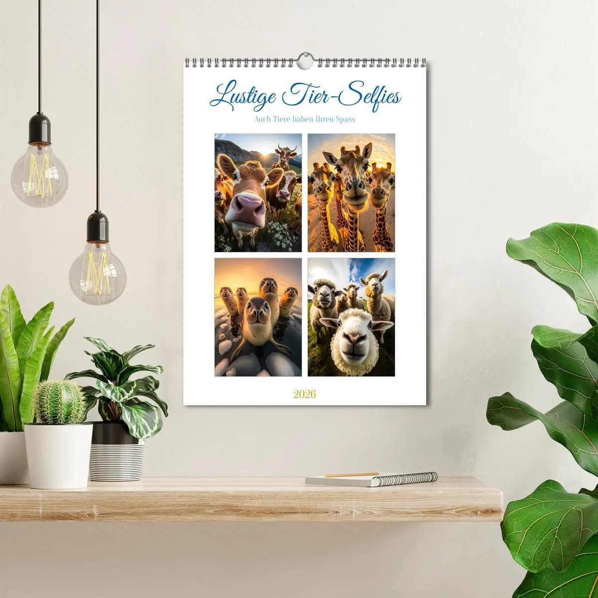 Bild: 9783516320398 | Lustige Tier-Selfies (Wandkalender 2026 DIN A3 hoch), CALVENDO...