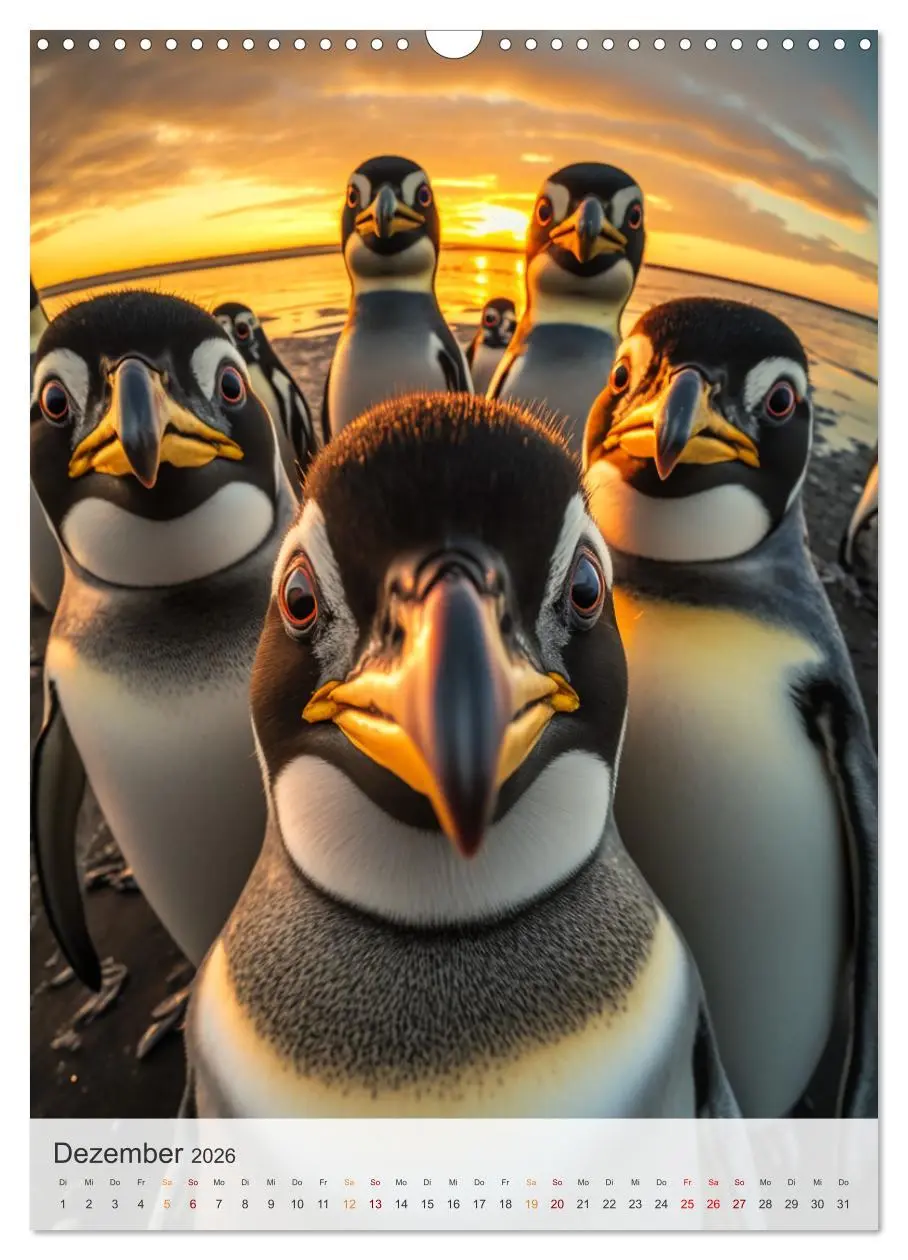 Bild: 9783516320398 | Lustige Tier-Selfies (Wandkalender 2026 DIN A3 hoch), CALVENDO...
