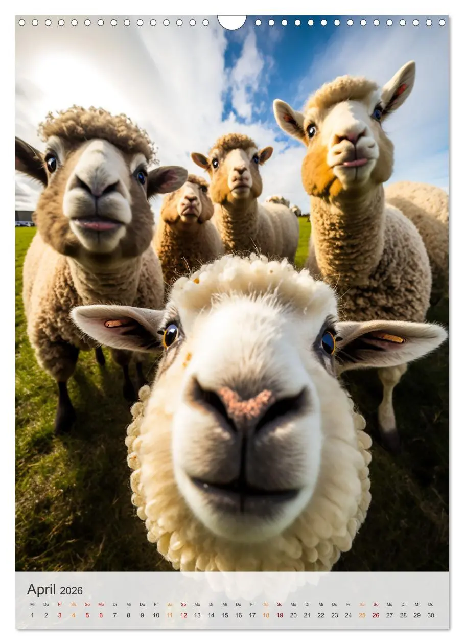Bild: 9783516320398 | Lustige Tier-Selfies (Wandkalender 2026 DIN A3 hoch), CALVENDO...