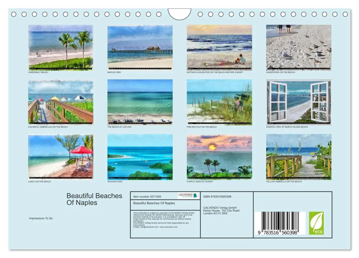 Bild: 9783516560398 | Beautiful Beaches Of Naples (Wall Calendar 2026 DIN A4 landscape),...