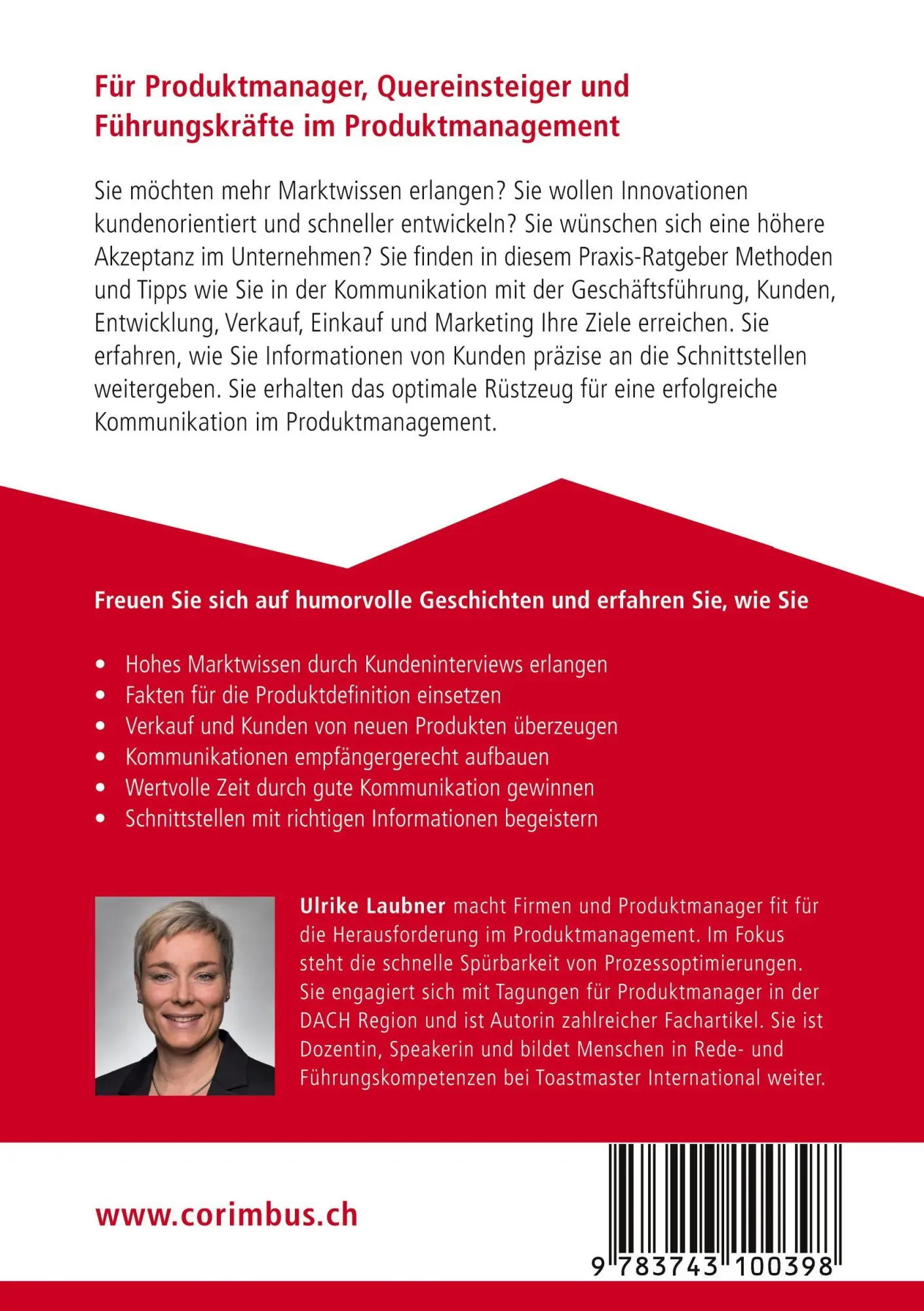 Rückseite: 9783743100398 | Wirksame Kommunikation für Produktmanager | Ulrike Laubner (u. a.)