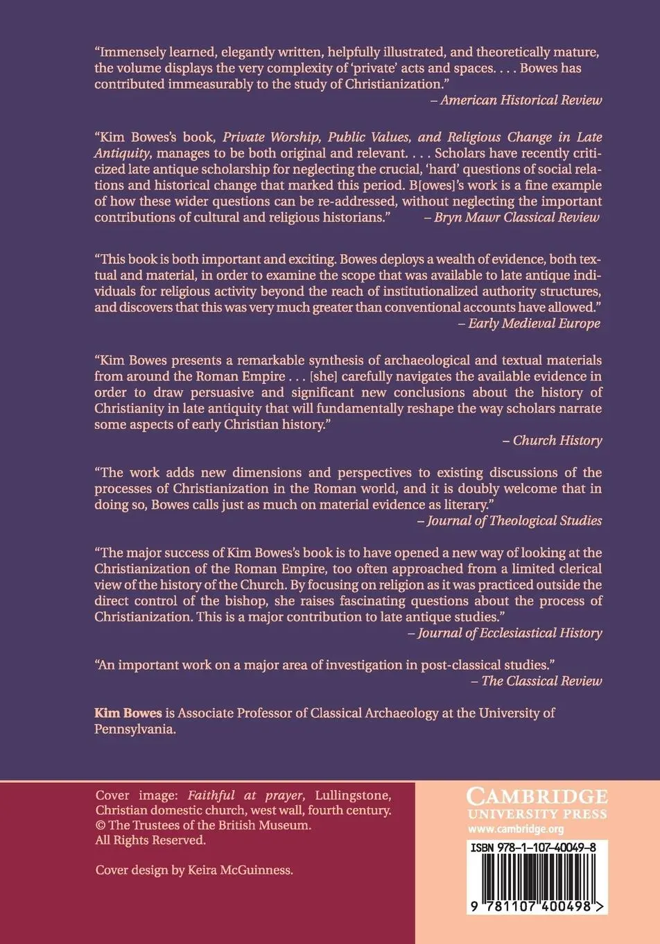 Rückseite: 9781107400498 | Private Worship, Public Values, and Religious Change in Late Antiquity