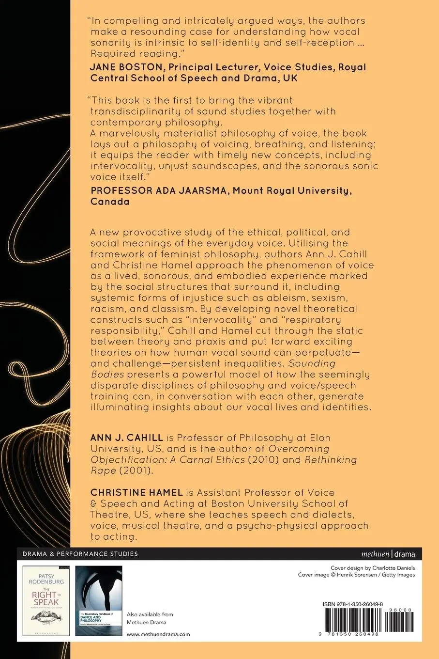 Rückseite: 9781350260498 | Sounding Bodies | Identity, Injustice, and the Voice | Cahill (u. a.)