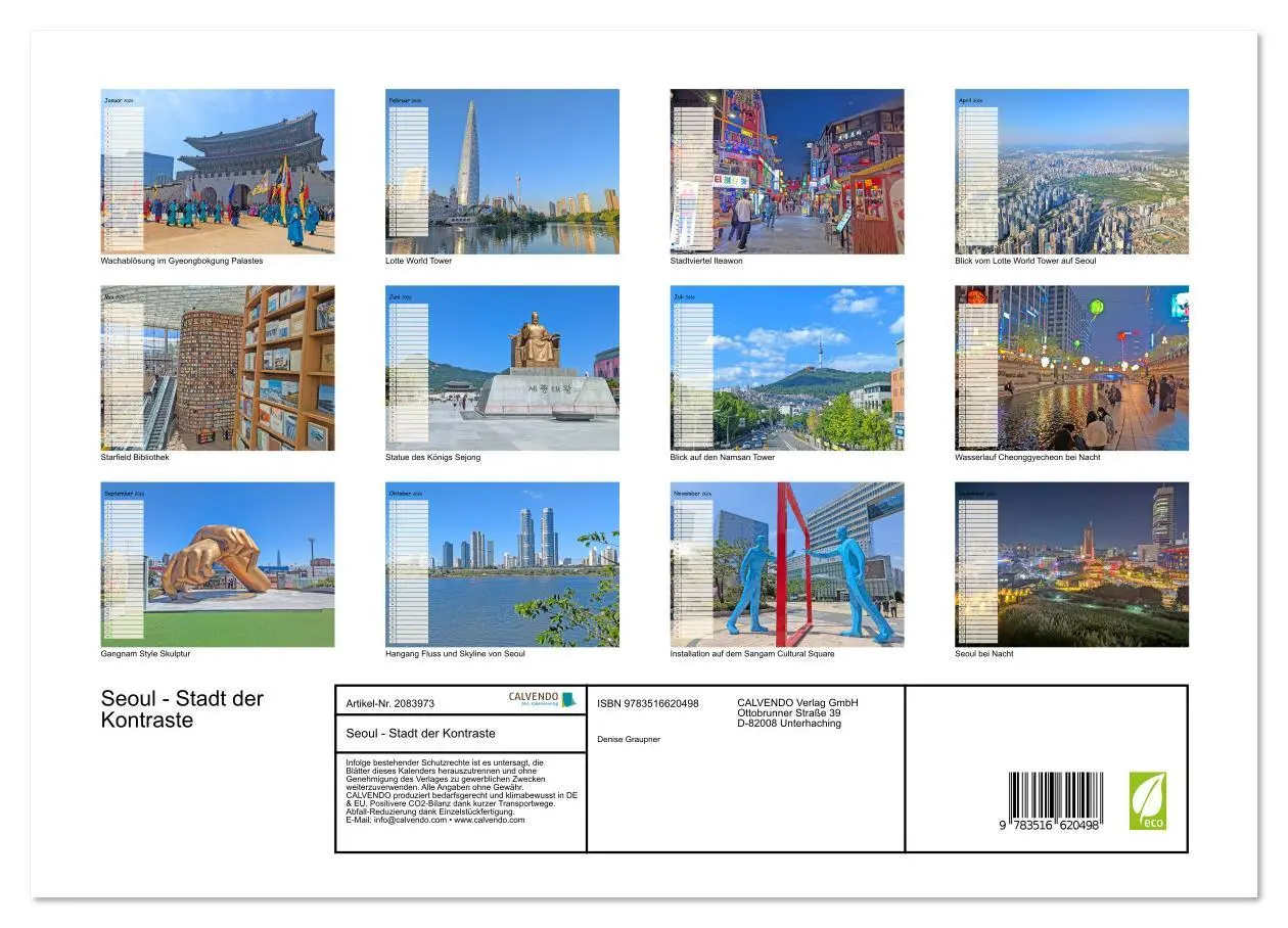 Bild: 9783516620498 | Seoul - Stadt der Kontraste (hochwertiger Premium Wandkalender 2026...