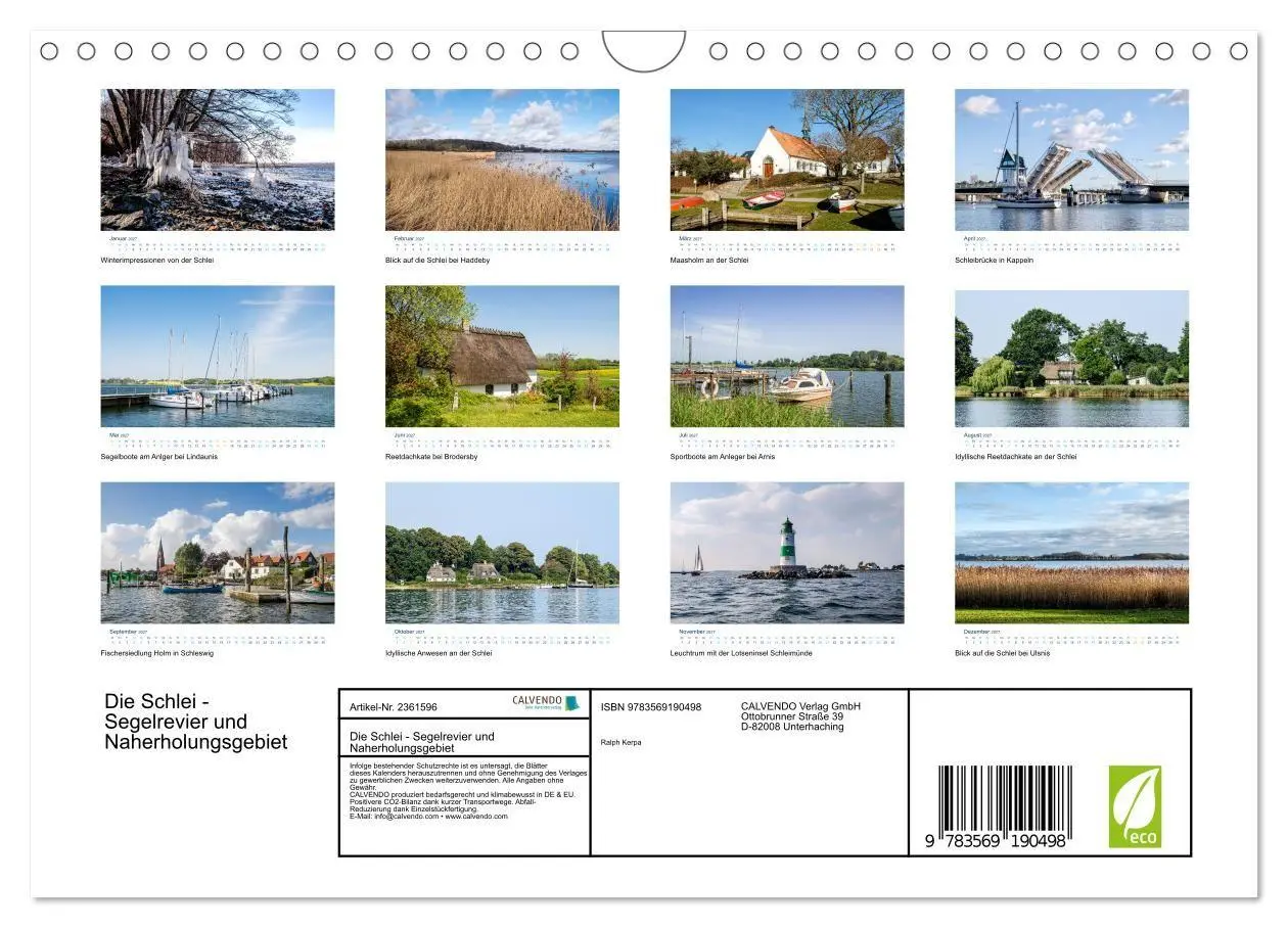 Bild: 9783569190498 | Die Schlei - Segelrevier und Naherholungsgebiet (Wandkalender 2027...