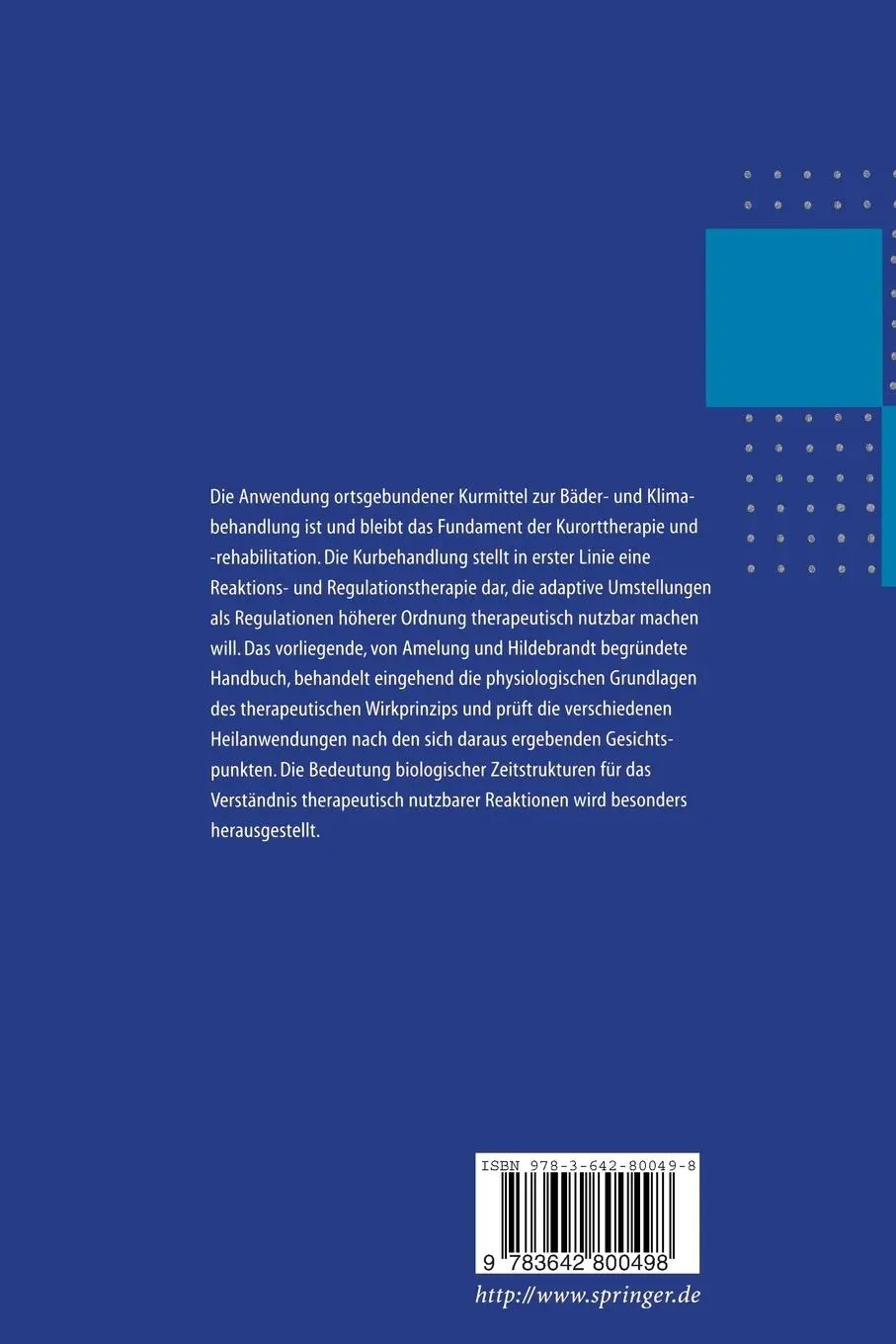 Rückseite: 9783642800498 | Handbuch der Balneologie und medizinischen Klimatologie | Taschenbuch