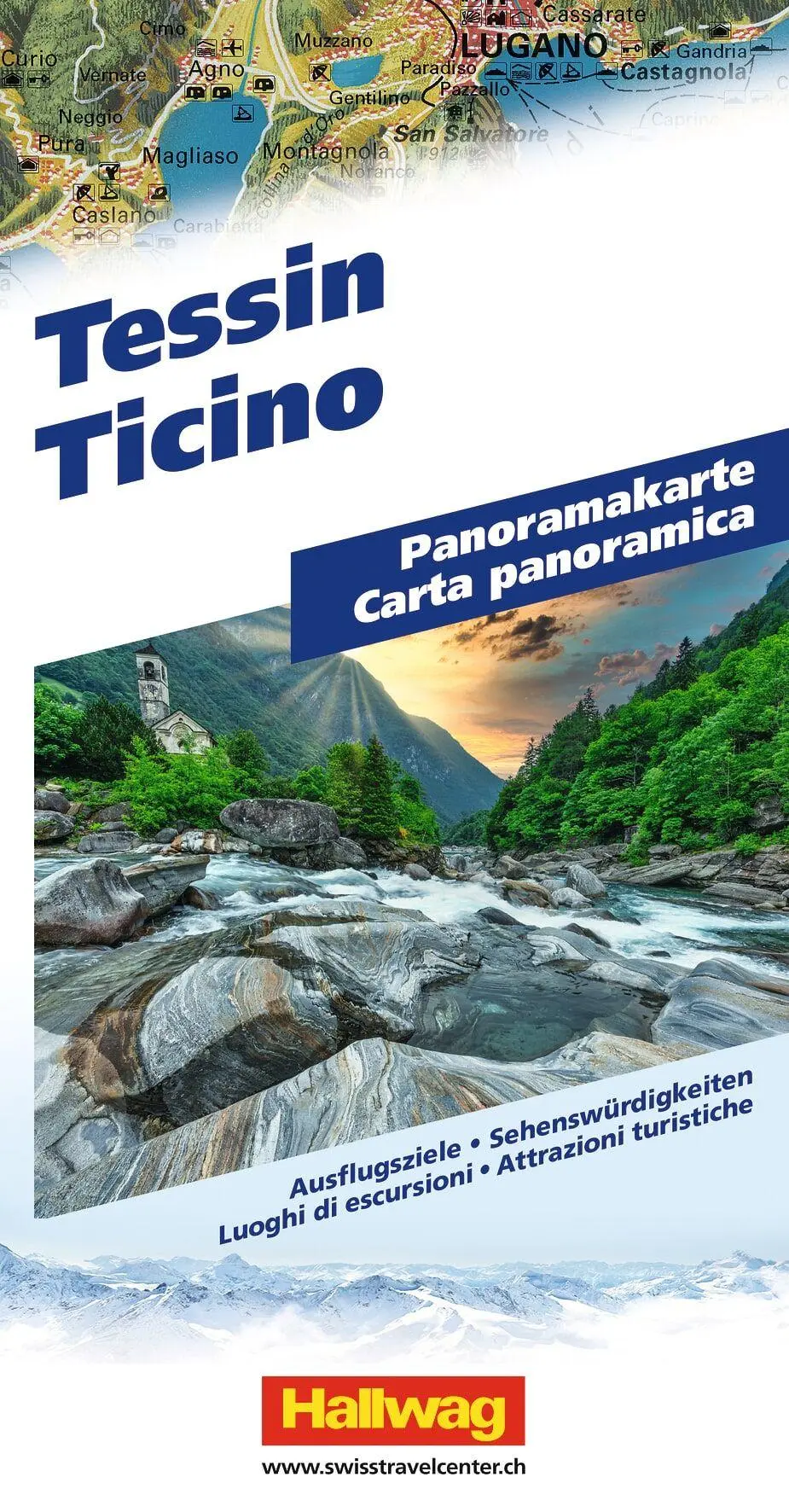 Cover: 9783828330498 | Hallwag Panoramakarte Tessin | (Land-)Karte | Hallwag Karten | Deutsch