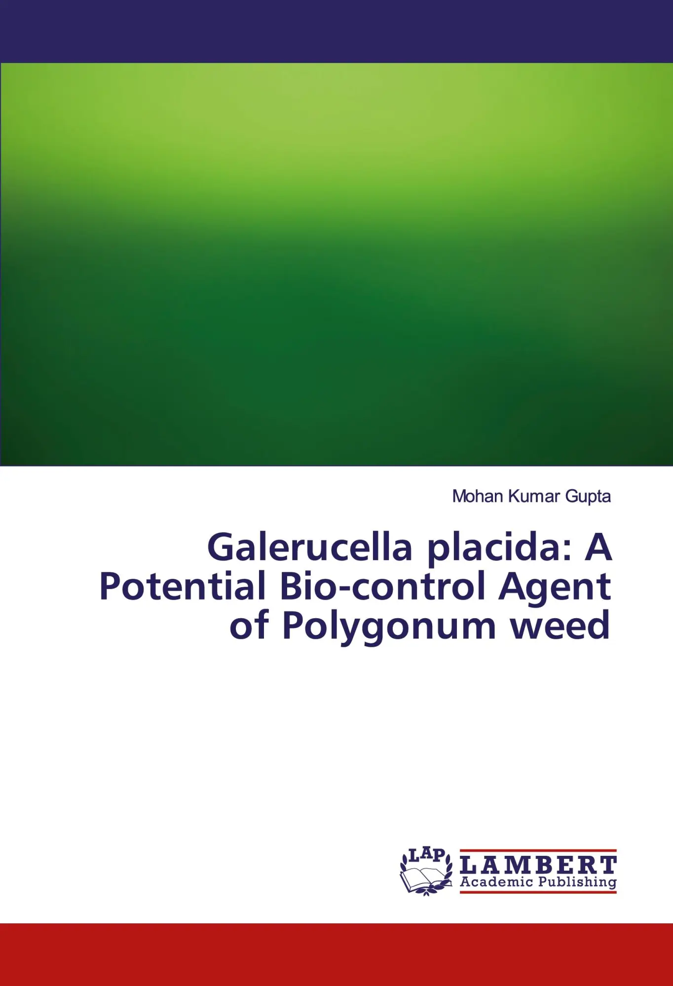 Cover: 9786200100498 | Galerucella placida: A Potential Bio-control Agent of Polygonum weed