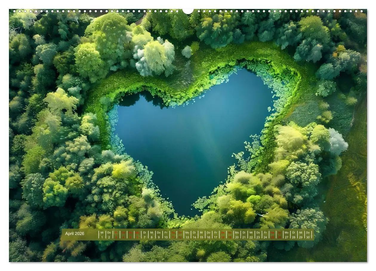 Bild: 9783457380598 | Mit dem Herzen der Natur (Wandkalender 2026 DIN A2 quer), CALVENDO...