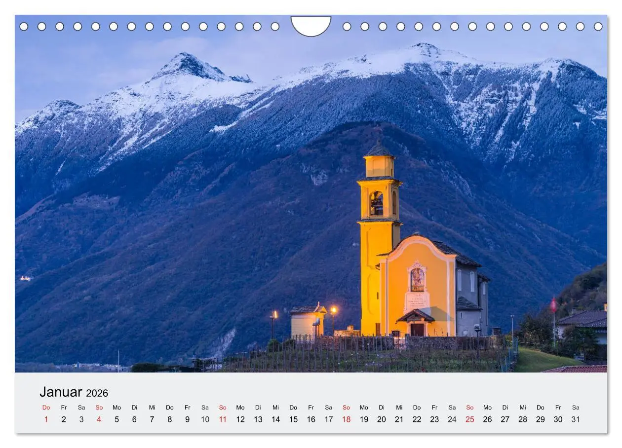 Bild: 9783457830598 | Tessin - Ticino (Wandkalender 2026 DIN A4 quer), CALVENDO...