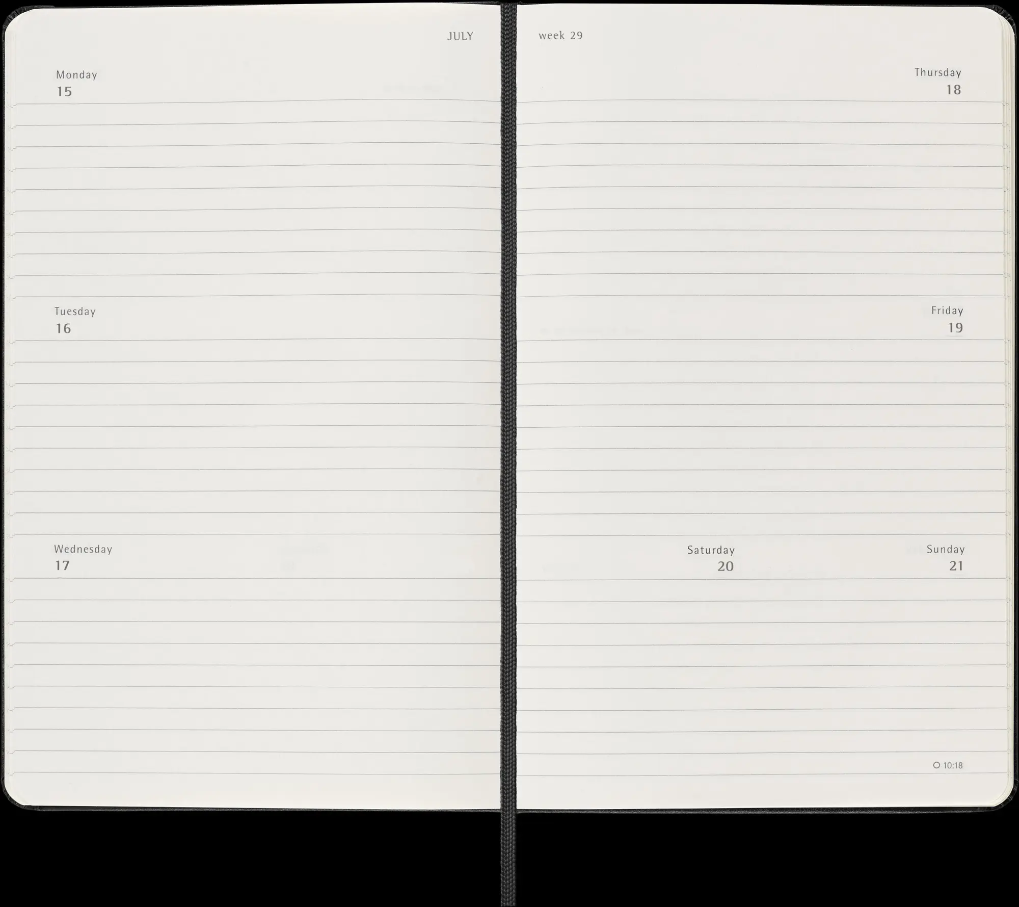 Bild: 8056999270698 | Moleskine 18 Monate Wochenkalender 2024/2025, L/A5, 1 Wo = 2...