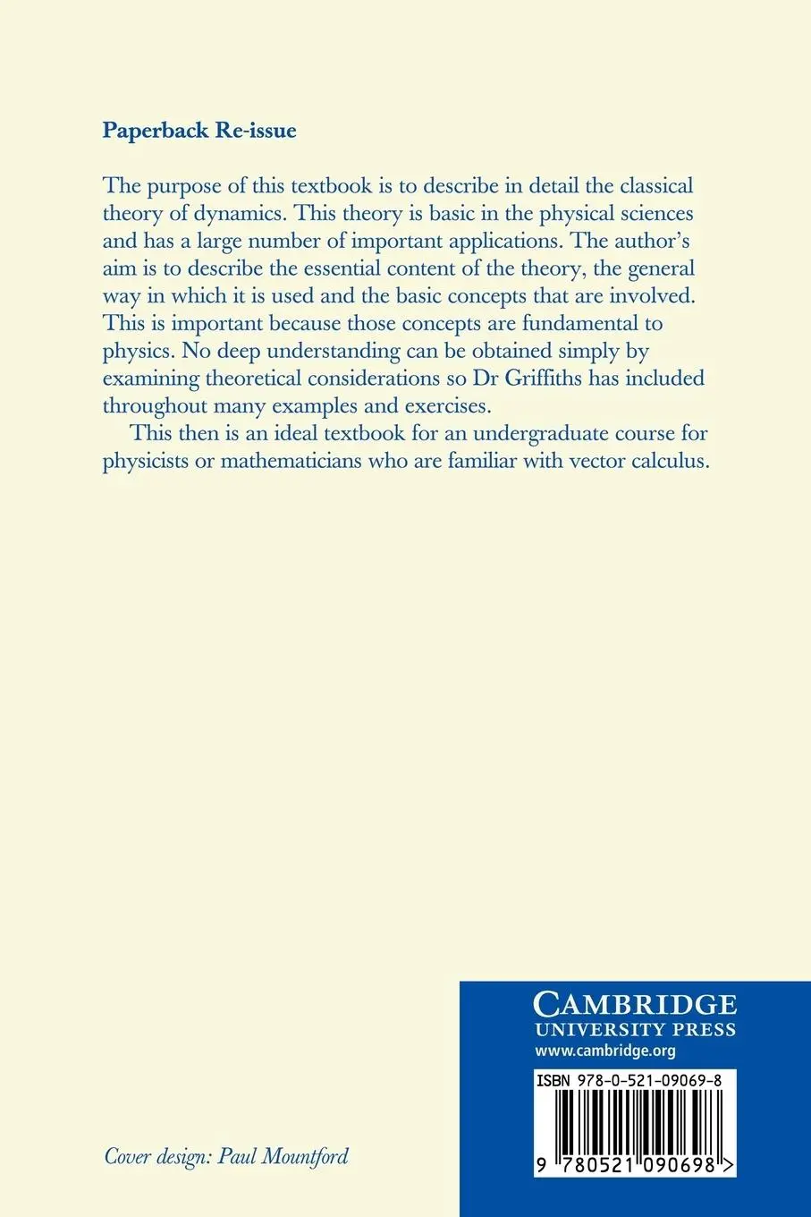 Rückseite: 9780521090698 | The Theory of Classical Dynamics | J. B. Griffiths (u. a.) | Buch