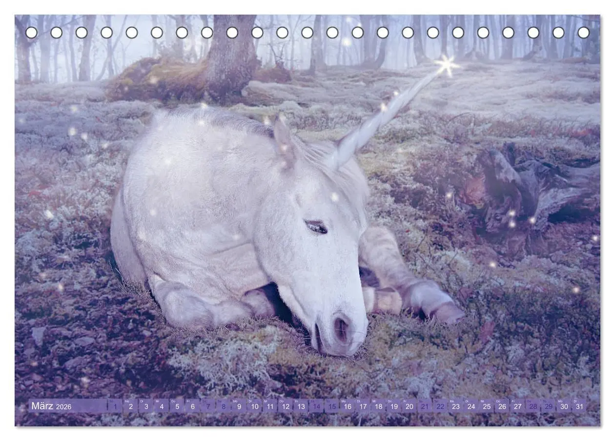 Bild: 9783457820698 | Einhorn Love - Fantasiewelt (Tischkalender 2026 DIN A5 quer),...