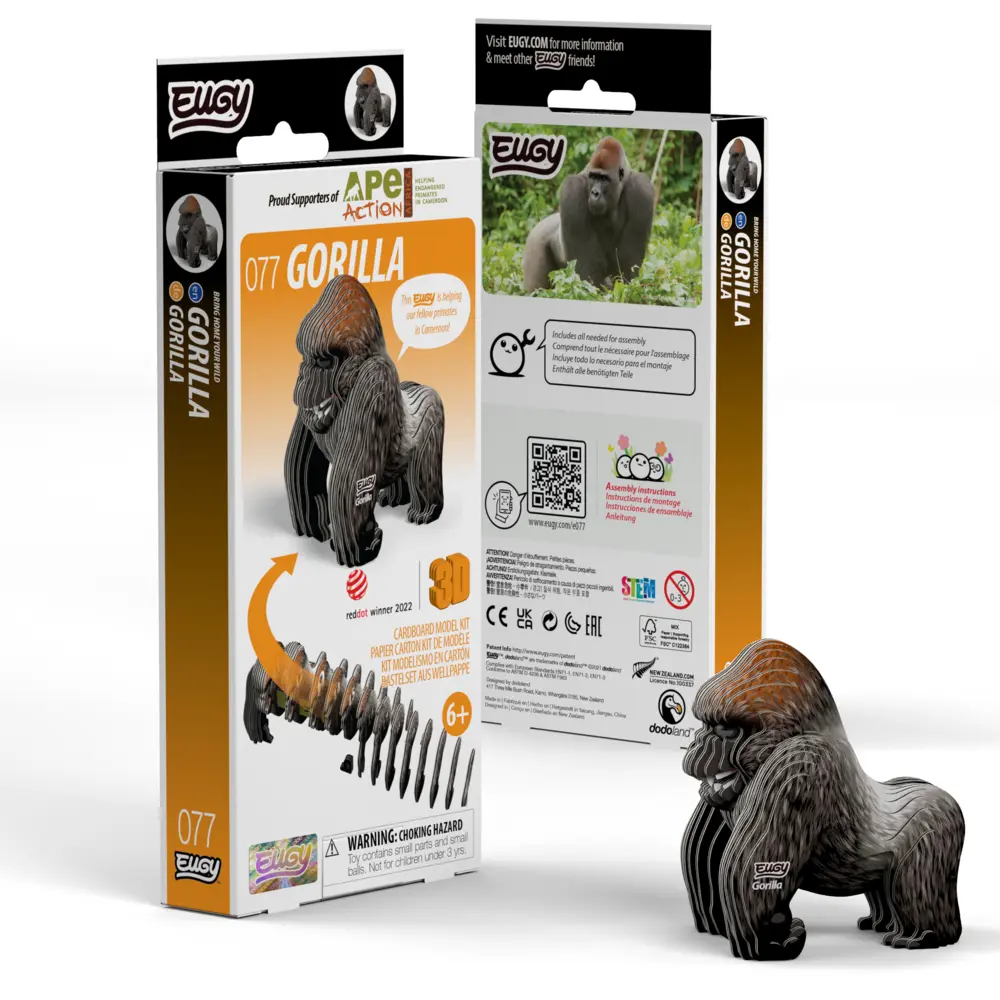 Cover: 9421035150798 | EUGY - 3D Bastelset Gorilla | Kit (Bastelset) | In Karton | 650077