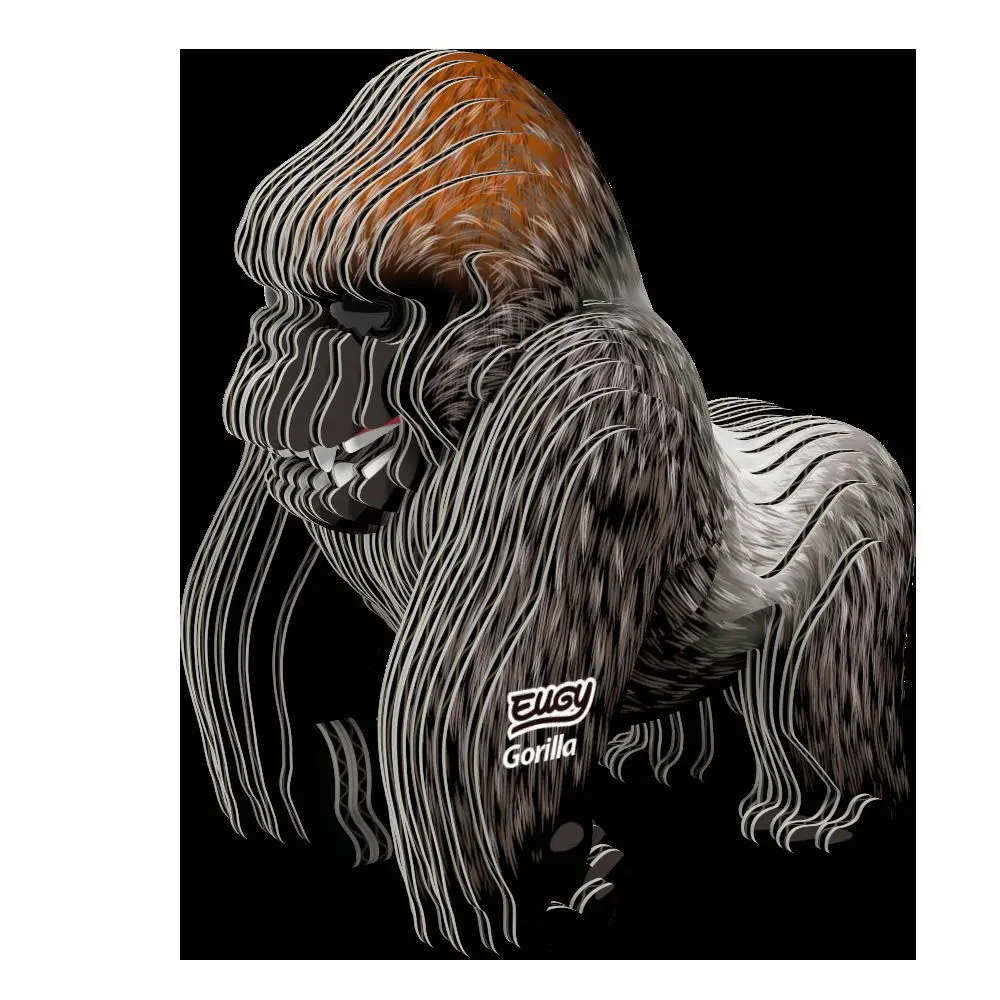 Bild: 9421035150798 | EUGY - 3D Bastelset Gorilla | Kit (Bastelset) | In Karton | 650077