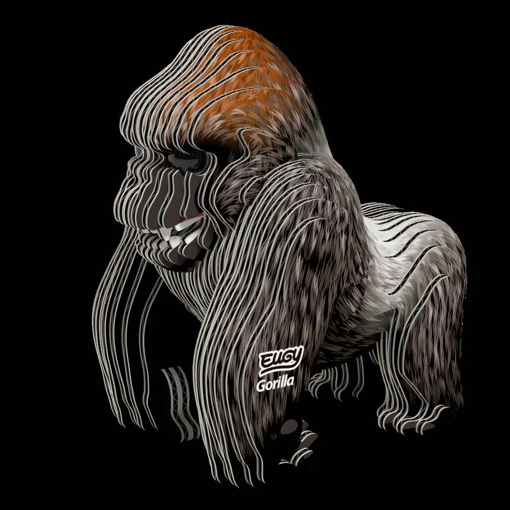 Bild: 9421035150798 | EUGY - 3D Bastelset Gorilla | Kit (Bastelset) | In Karton | 650077