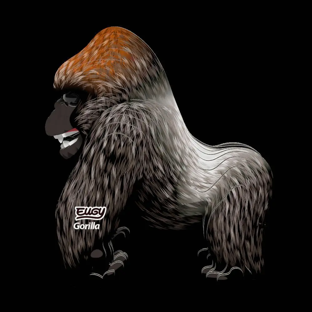 Bild: 9421035150798 | EUGY - 3D Bastelset Gorilla | Kit (Bastelset) | In Karton | 650077