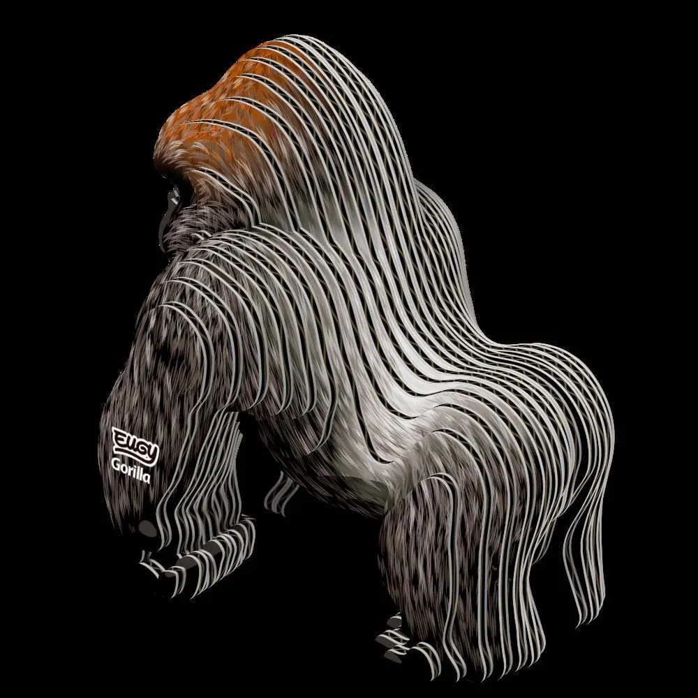 Bild: 9421035150798 | EUGY - 3D Bastelset Gorilla | Kit (Bastelset) | In Karton | 650077